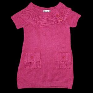 * PINK ANGEL Pink Knit Short Sleeved Dress Girls Size 18 months